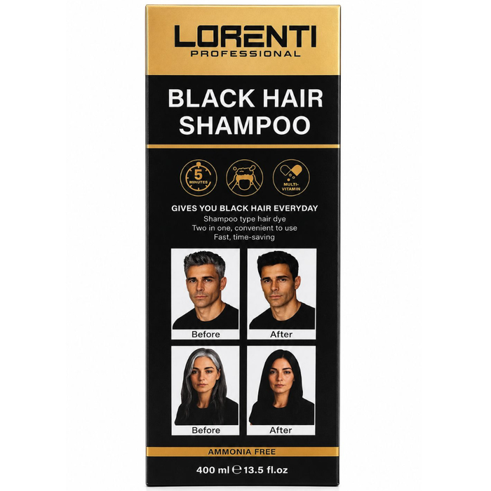Lorenti Black Hair Shampoo Colorant 400ml