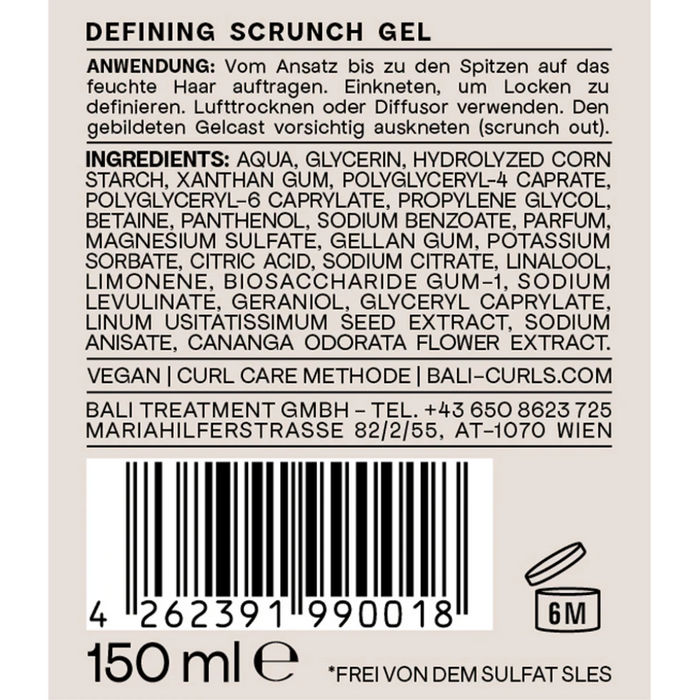 Bali Curls Defining Gel 150ml