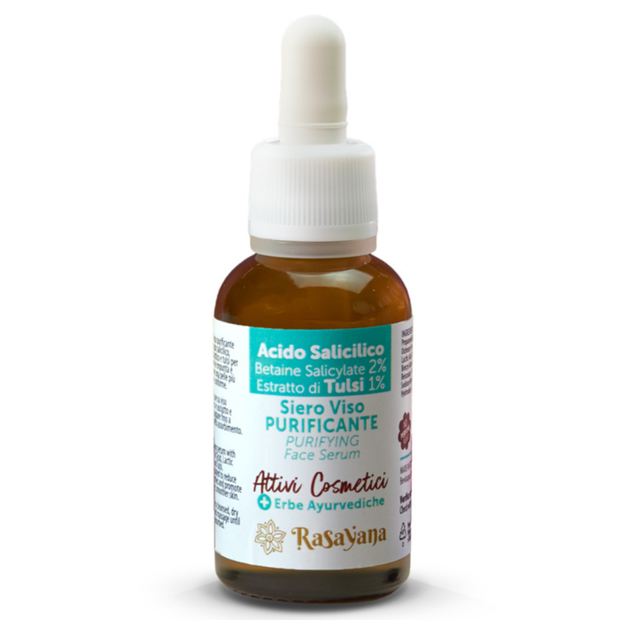 Rasayana Biocomesi Attivi Cosmetici - Siero Viso Purificante Acido Salicilico + Tulsi 30ml