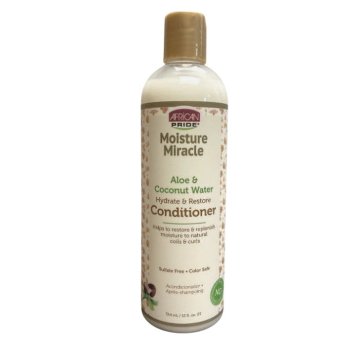African Pride Moisture Miracle Conditioner - 12 fl oz - Aloe and Coconut Water