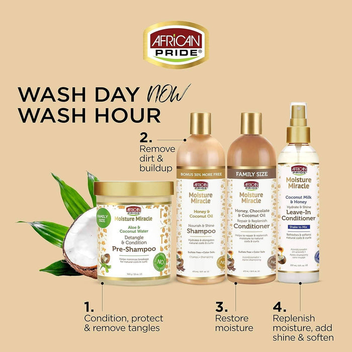 African Pride Moisture Miracle Leave-In Spray 8oz - Curly Stop