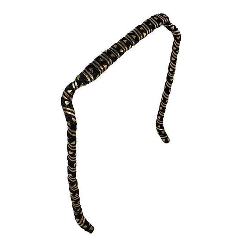 Black and Gold Aztec Zazzy Bandz - Curly Stop