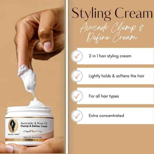 Bounce Curl Avocado & Rose Oil Clump & Define Cream 177ml - Curly Stop