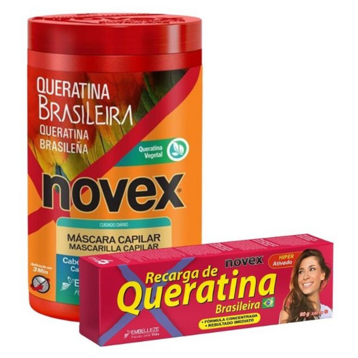 Novex Pack Mascarilla 400gr + Recarga 80gr Brazilian Keratin