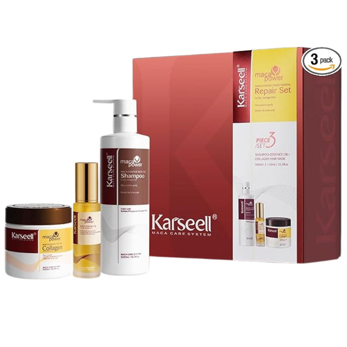 Karseell Pack Champù+Aceite De Argàn+Mascarilla Colàgeno