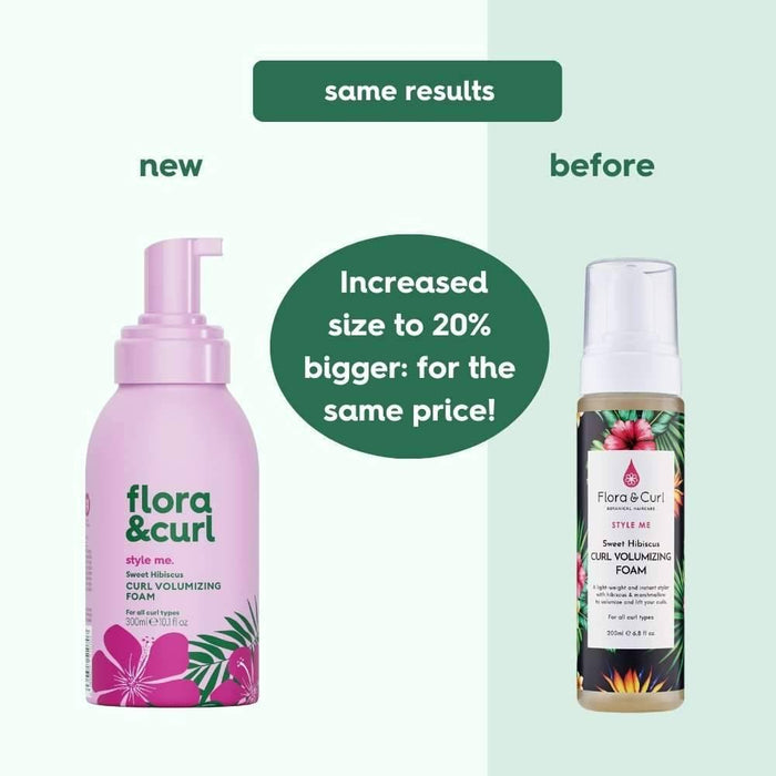 Flora & Curl Style Me Sweet Hibiscus Curl Volumizing Foam 300ml - Curly Stop