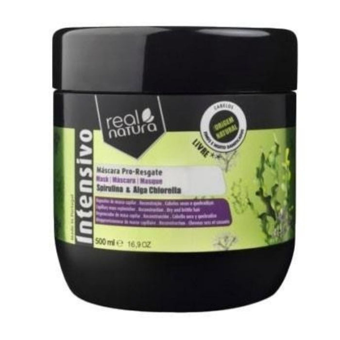 Real Natura Mascarilla Pro-Resgate Spirulina & Alga Chlorella - Curly Stop
