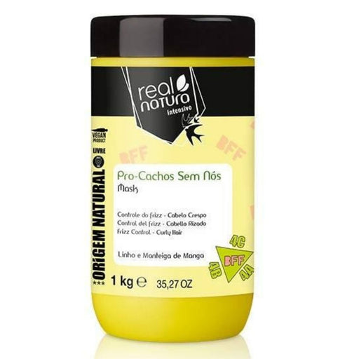 Real Natura Pro-Cachos Sem Nós Máscara 1kg - Curly Stop