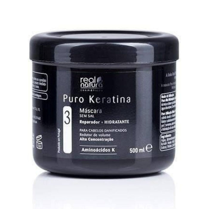 Real Natura Puro Keratina Máscara 500ml - Curly Stop