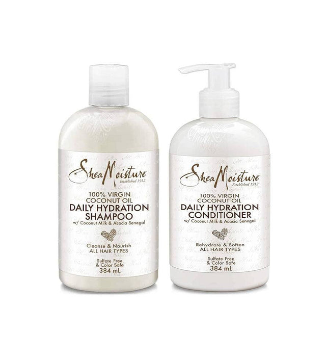 Shea Moisture 100% Virgin Coconut Oil Daily Hydration Combo Pack - Curly Stop