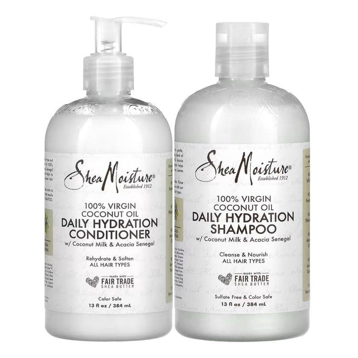 Shea Moisture 100% Virgin Coconut Oil Daily Hydration Combo Pack - Curly Stop