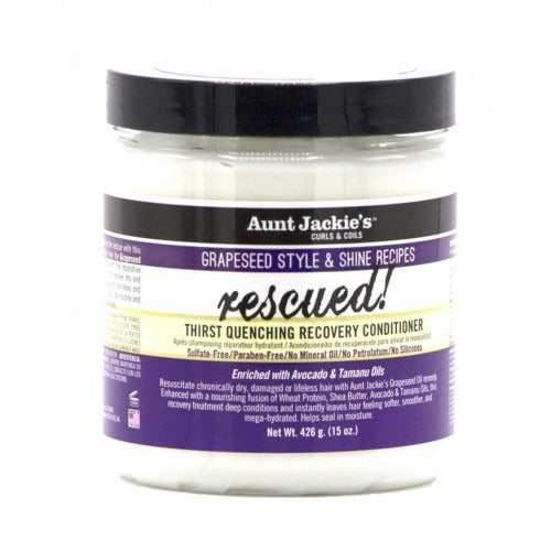 Grapeseed Rescued! Thirst Quenching Recovery Acondicionador Aunt Jackie's - Curly Stop