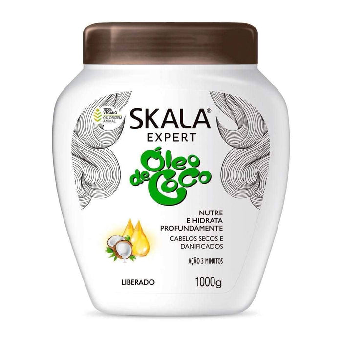 Skala Óleo de Coco Crema de Tratamiento Acondicionadora 1000g - Curly Stop